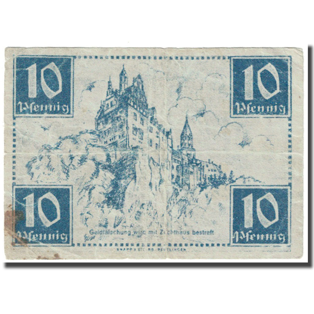 Banknote, Germany, 10 Pfennig, château, 1947, VF(20-25)