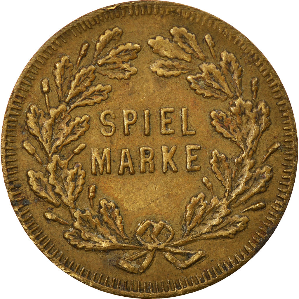 Deutschland, Token, Jeu, Spiel Marke, Deutscher Kaiser, SS+, Messing
