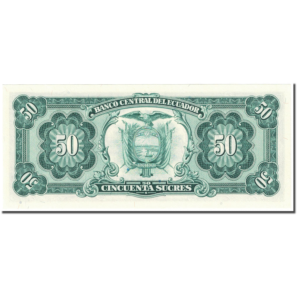 Banknote, Ecuador, 50 Sucres, 1988, 1988-11-22, KM:122a, UNC(65-70)