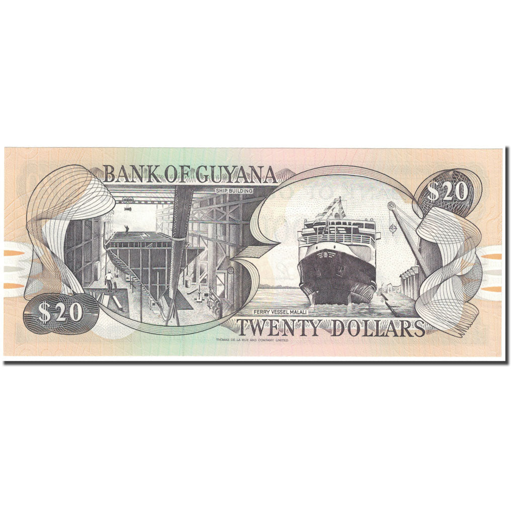 Biljet, Guyana, 20 Dollars, KM:30c, NIEUW