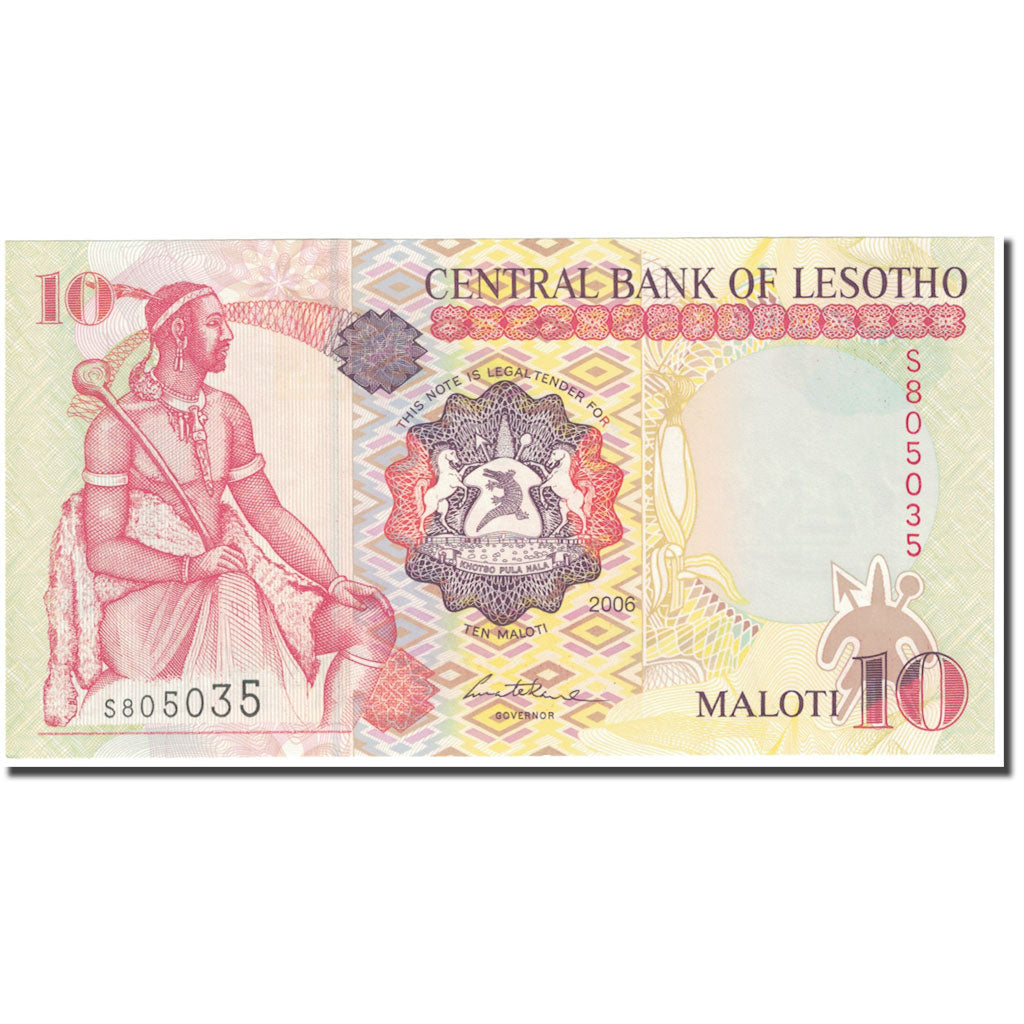 Billete, 10 Maloti, 2006, Lesotho, KM:15d, UNC