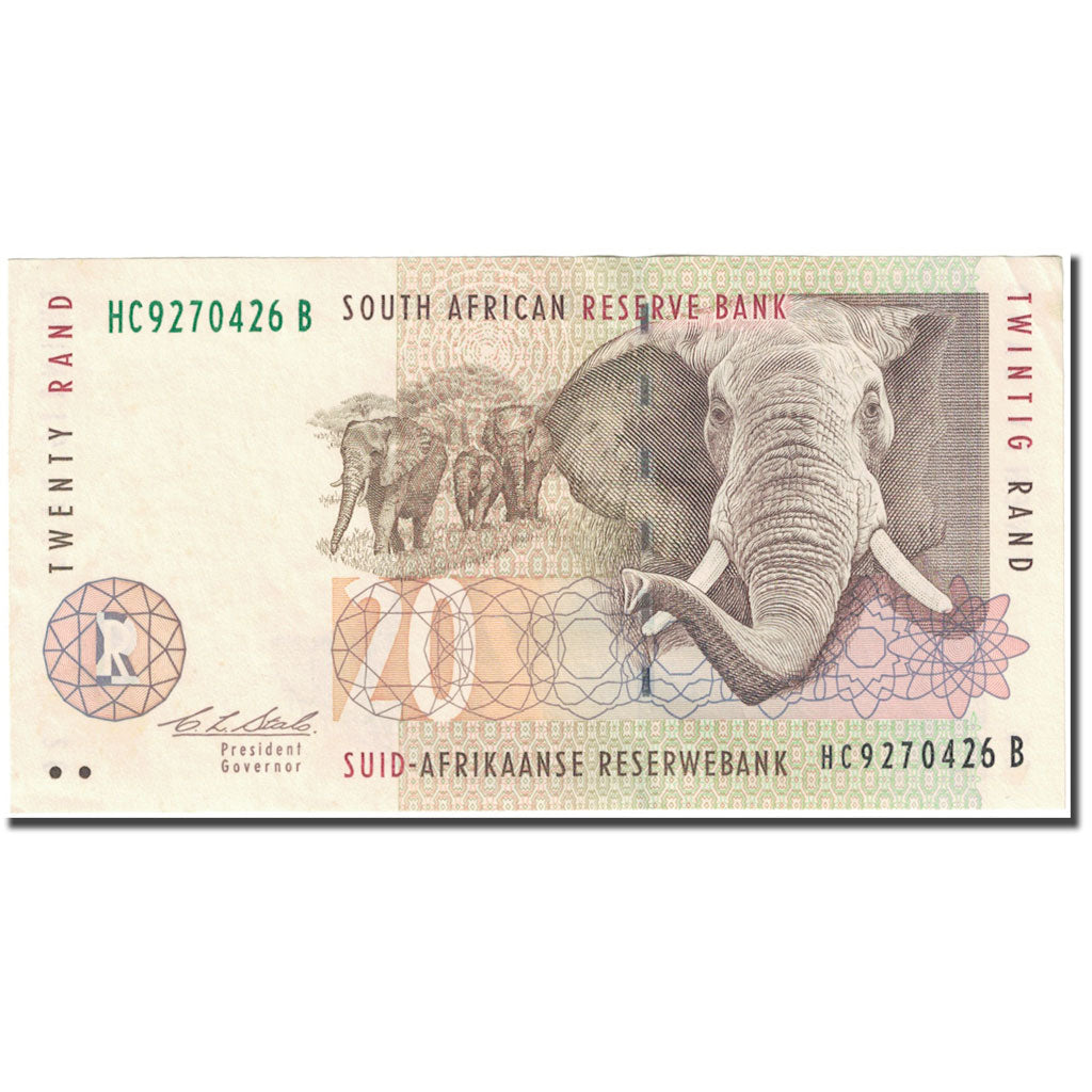 Banknote, South Africa, 20 Rand, KM:124a, AU(55-58)
