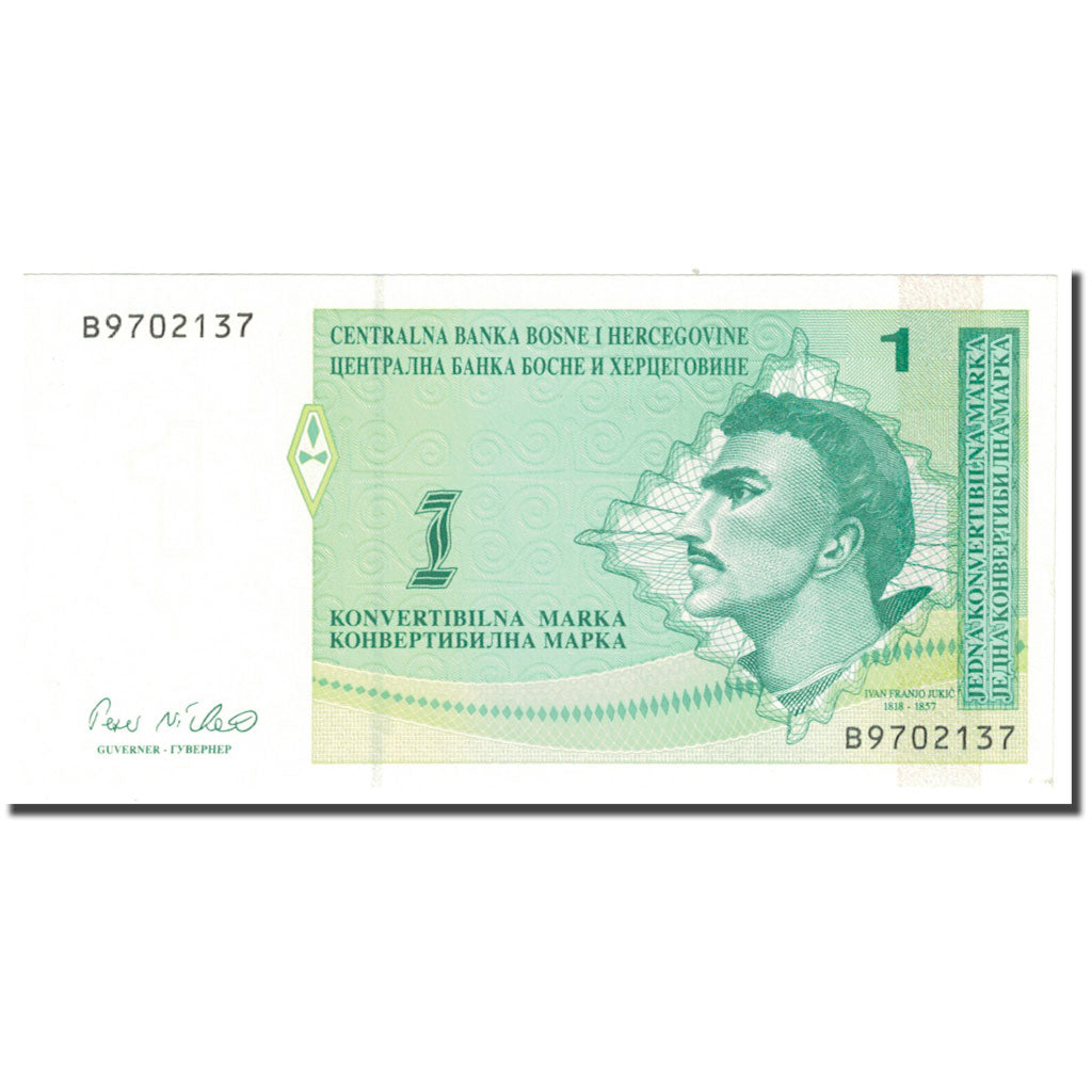 Banknote, Bosnia - Herzegovina, 1 Convertible Marka, KM:59a, UNC(65-70)