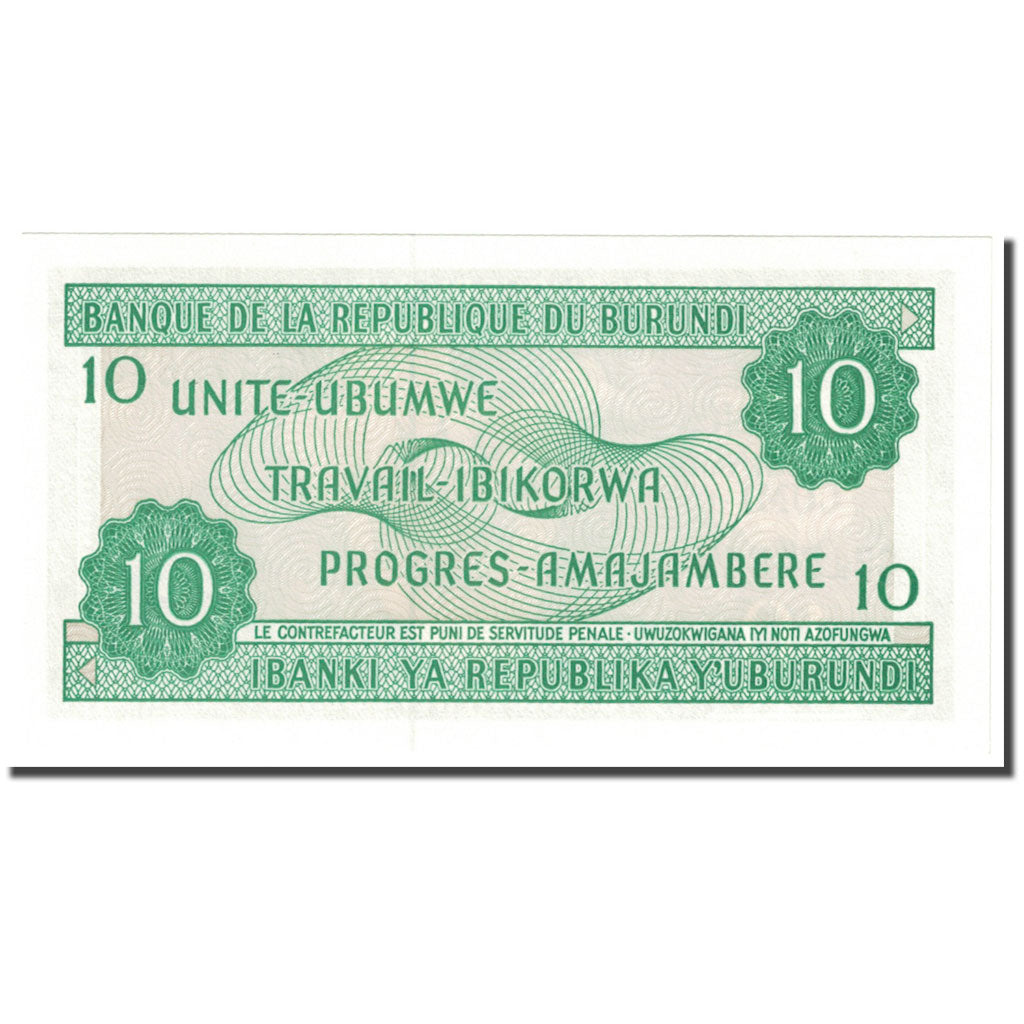 Banknote, Burundi, 10 Francs, 2005, 2005-02-05, KM:33c, UNC(65-70)