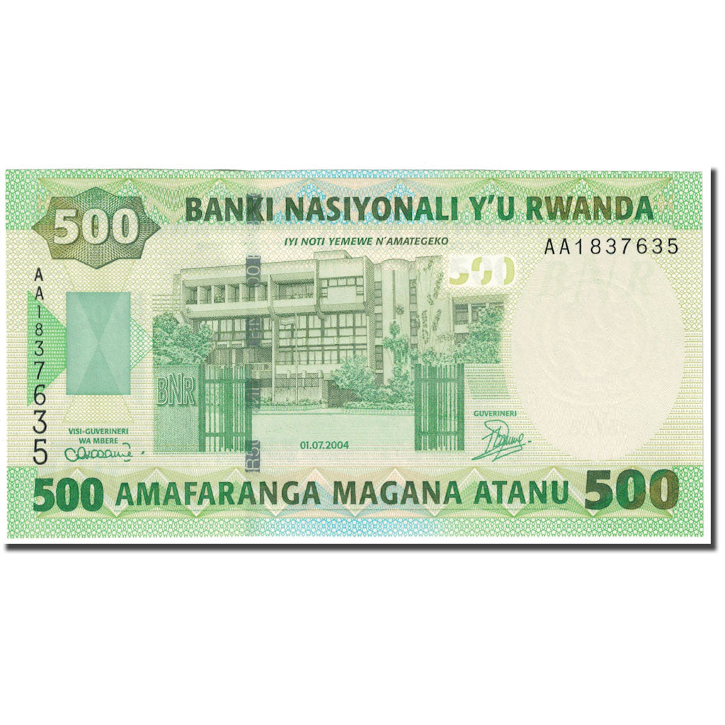Geldschein, Ruanda, 500 Francs, 2004, 2004-07-01, KM:30a, UNZ