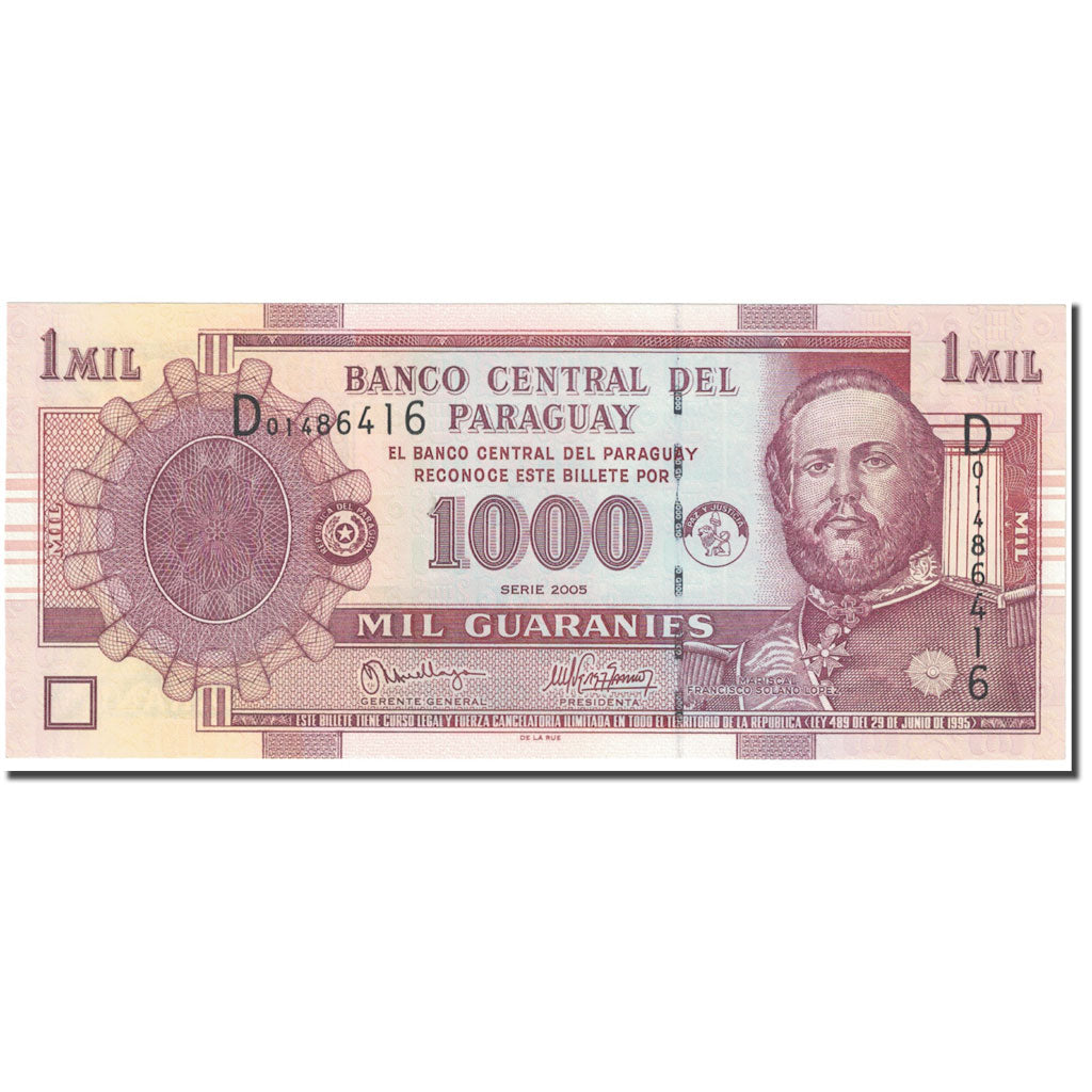 Billete, 1000 Guaranies, Paraguay, KM:222b, UNC