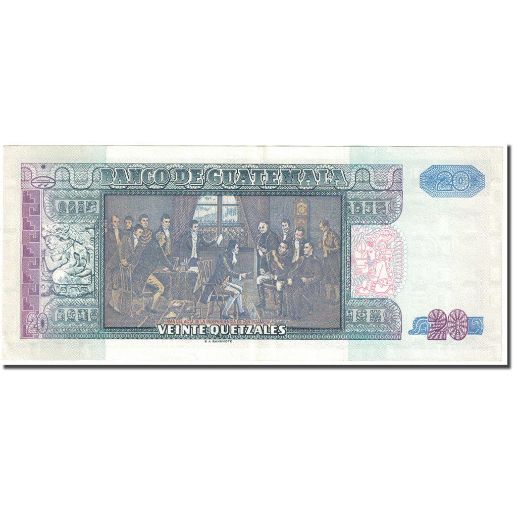 Banknote, Guatemala, 20 Quetzales, 1992, 1992-08-12, KM:83, UNC(65-70)