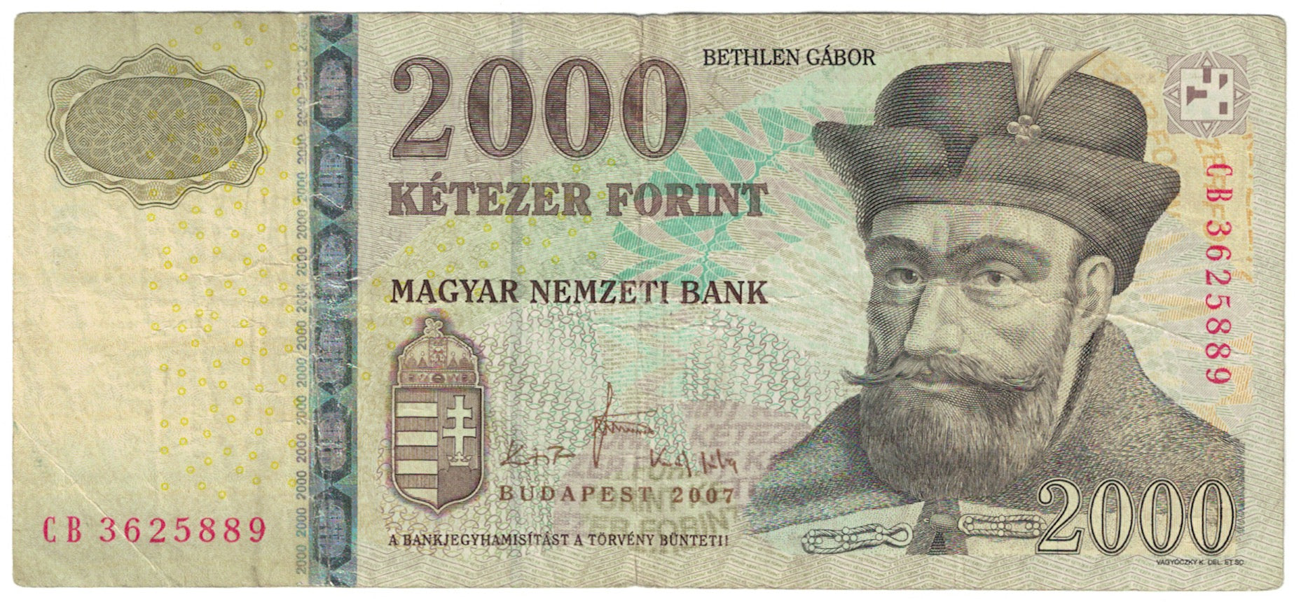 Geldschein, Ungarn, 2000 Forint, 2007, KM:198a, SS