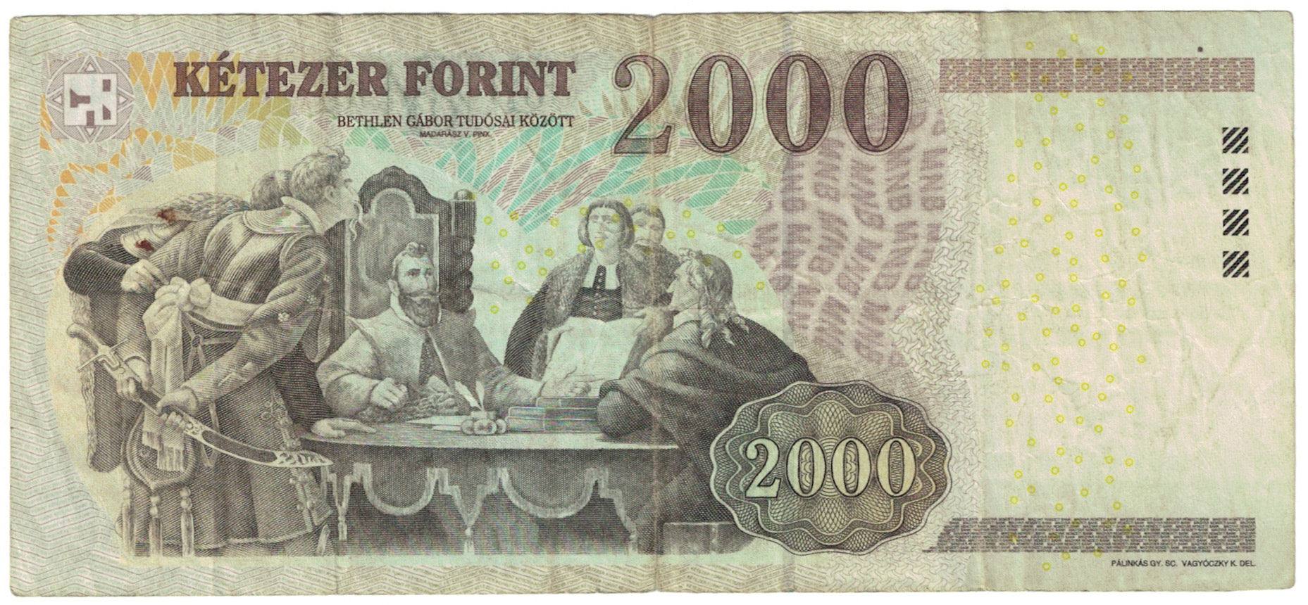 Biljet, Hongarije, 2000 Forint, 2007, KM:198a, TTB