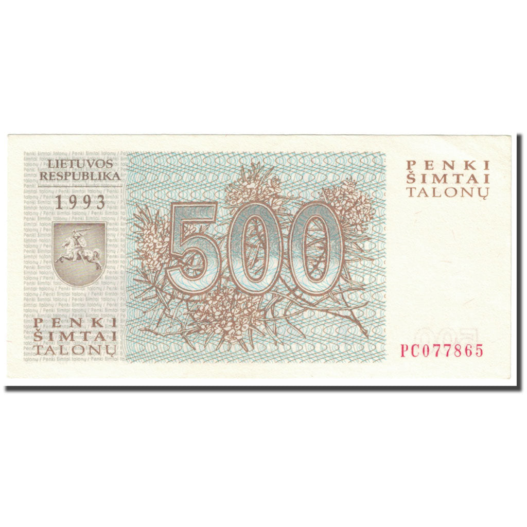 Billet, Lithuania, 500 Talonu, 1993, KM:46, NEUF