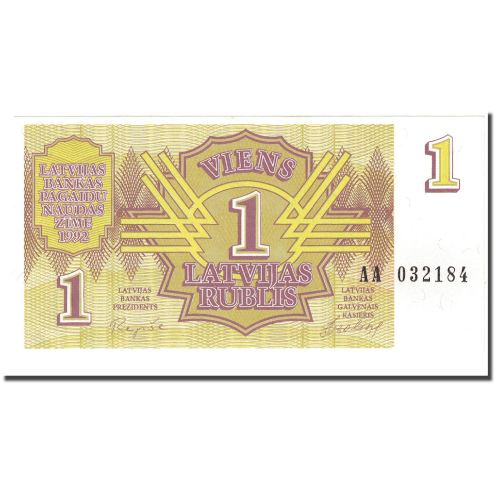 Billet, Latvia, 1 Rublis, KM:35, NEUF