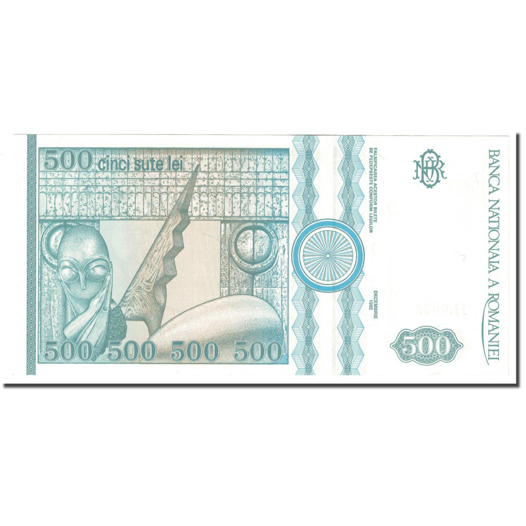 Banknot, Rumunia, 500 Lei, 1992, KM:101b, UNC(65-70)