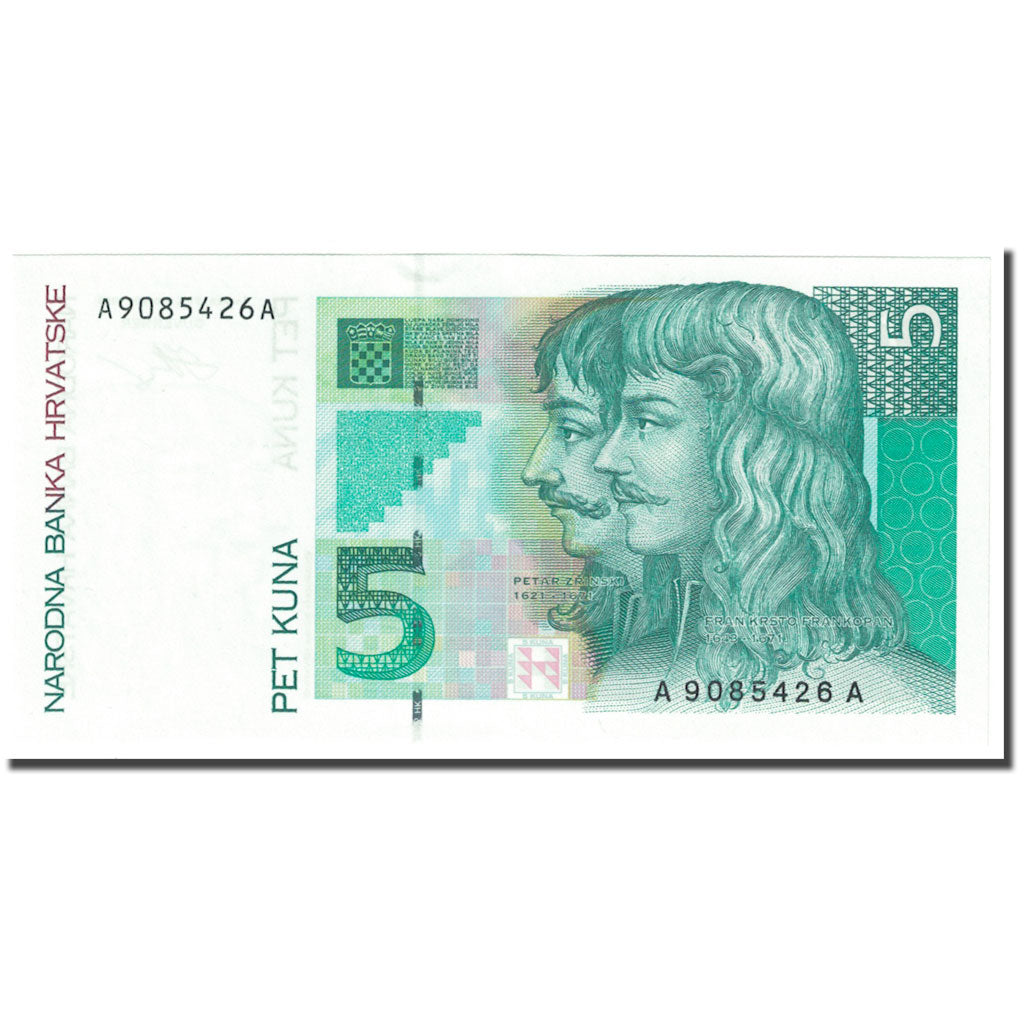 Banknote, Croatia, 5 Kuna, 1993, 1993-10-31, KM:28a, UNC(65-70)