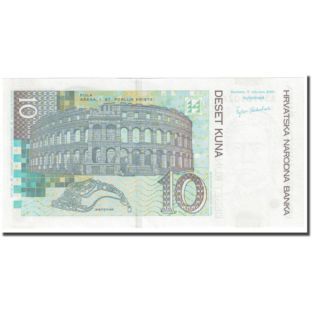 Banknote, Croatia, 10 Kuna, 2001, 2001-03-07, KM:38, UNC(65-70)