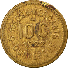 Coin, France, Société des Commerçants, Dunkerque, 10 Centimes, 1922