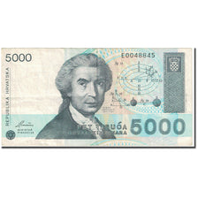 Banknote, Croatia, 5000 Dinara, 1992, 1992-01-15, KM:24a, VF(20-25)
