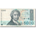 Banknote, Croatia, 5000 Dinara, 1992, 1992-01-15, KM:24a, VF(20-25)