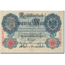 Banknote, Germany, 20 Mark, 1914, 1914-02-19, KM:46b, AU(55-58)
