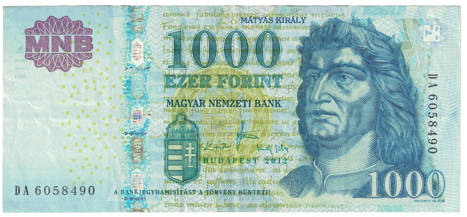 Banknote, Hungary, 1000 Forint, 2012, EF(40-45)