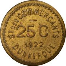 Coin, France, Société des Commerçants, Dunkerque, 25 Centimes, 1922