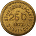 Coin, France, Société des Commerçants, Dunkerque, 25 Centimes, 1922