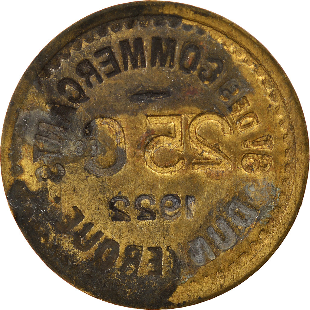 Coin, France, Société des Commerçants, Dunkerque, 25 Centimes, 1922