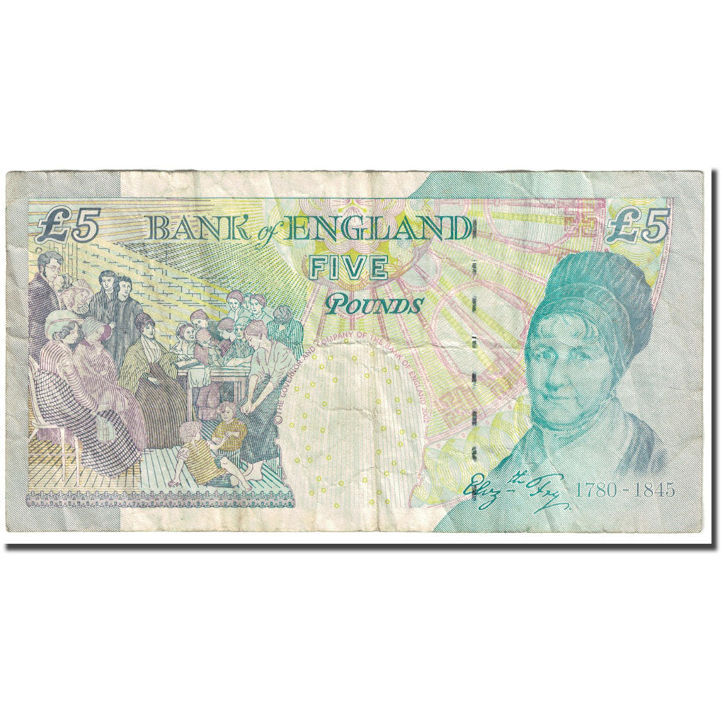 Banknote, Great Britain, 5 Pounds, KM:391d, VG(8-10)