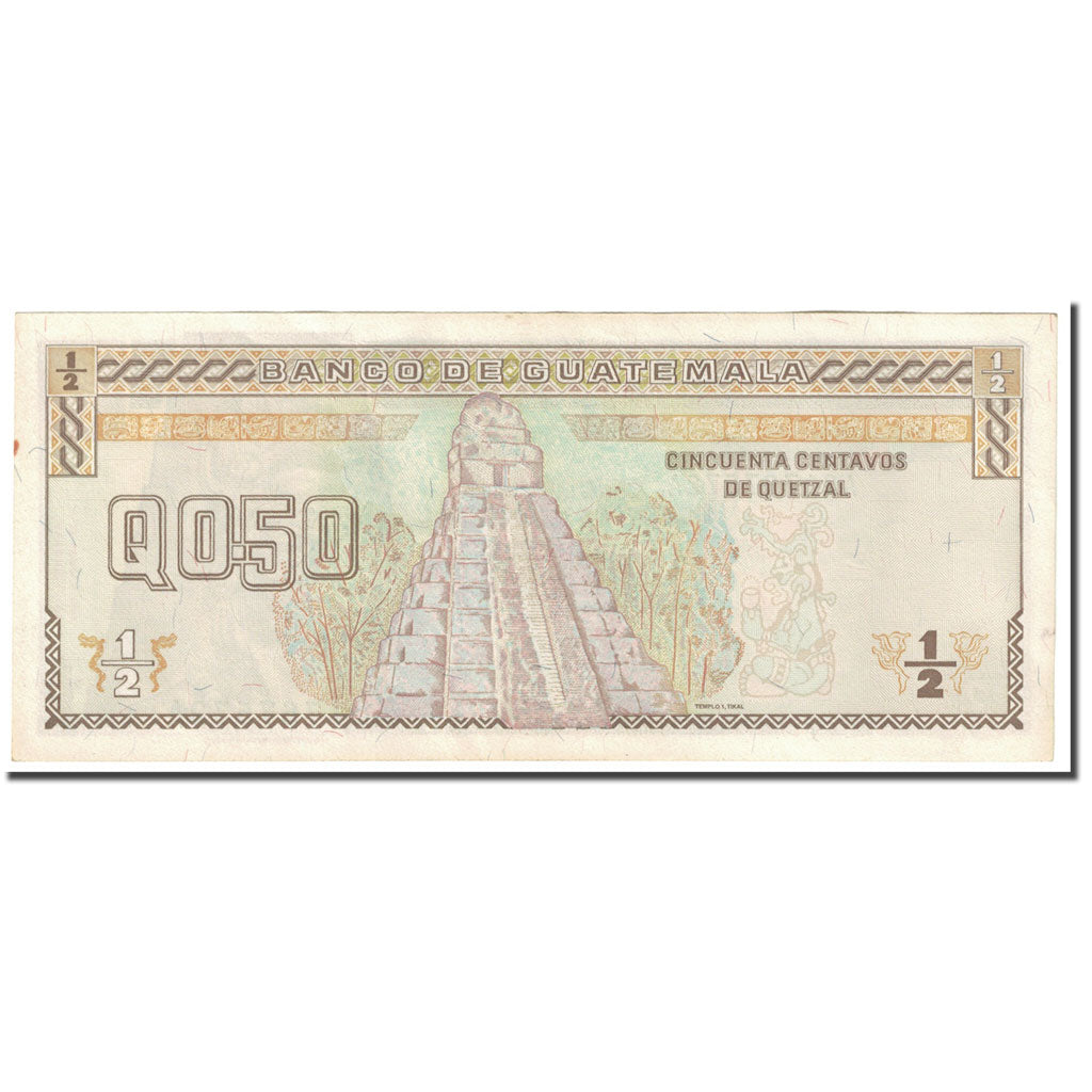 Nota, Guatemala, 1/2 Quetzal, 1996, 1996-08-28, KM:96a, EF(40-45)