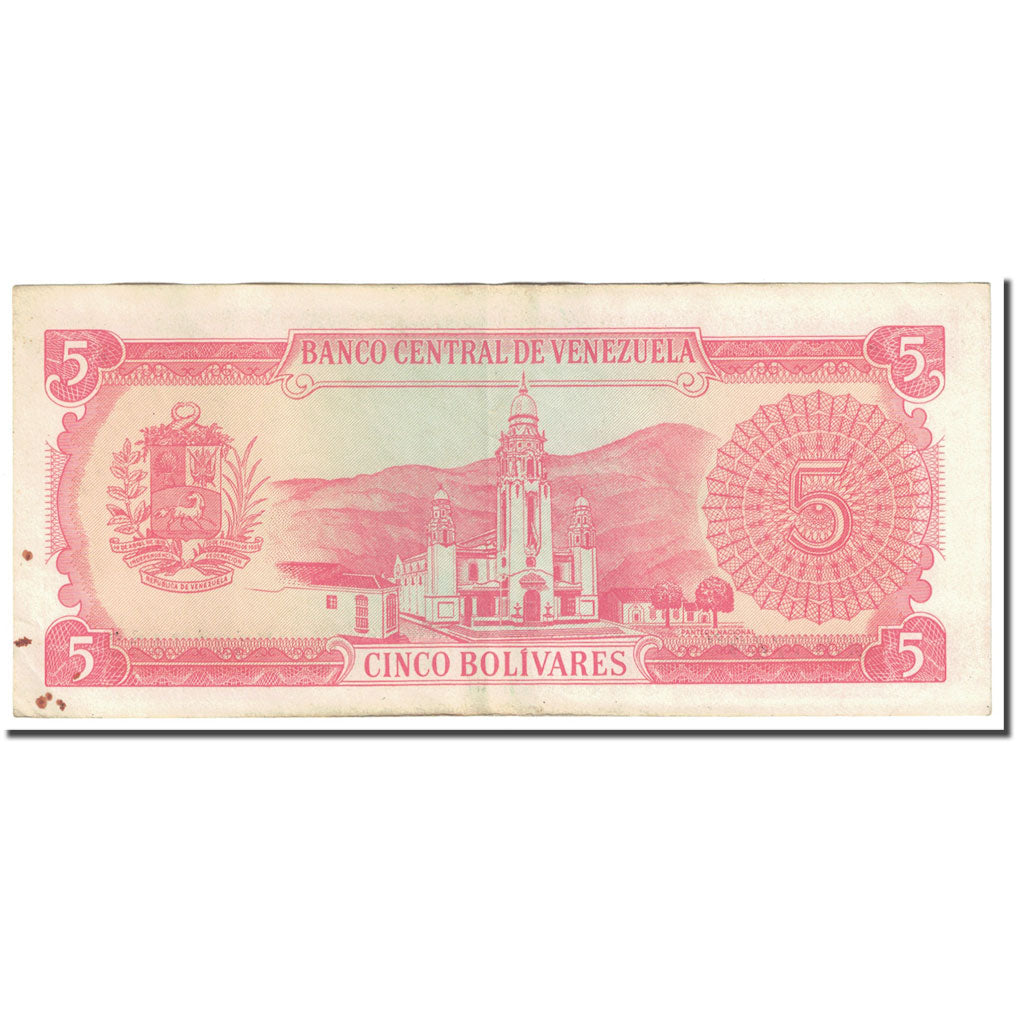 Banknote, Venezuela, 5 Bolivares, 1989, 1989-09-21, KM:70b, VF(20-25)