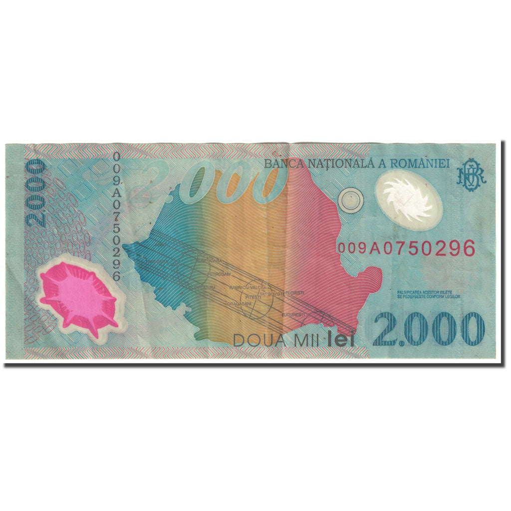 Banknote, Romania, 2000 Lei, KM:111a, VF(20-25)
