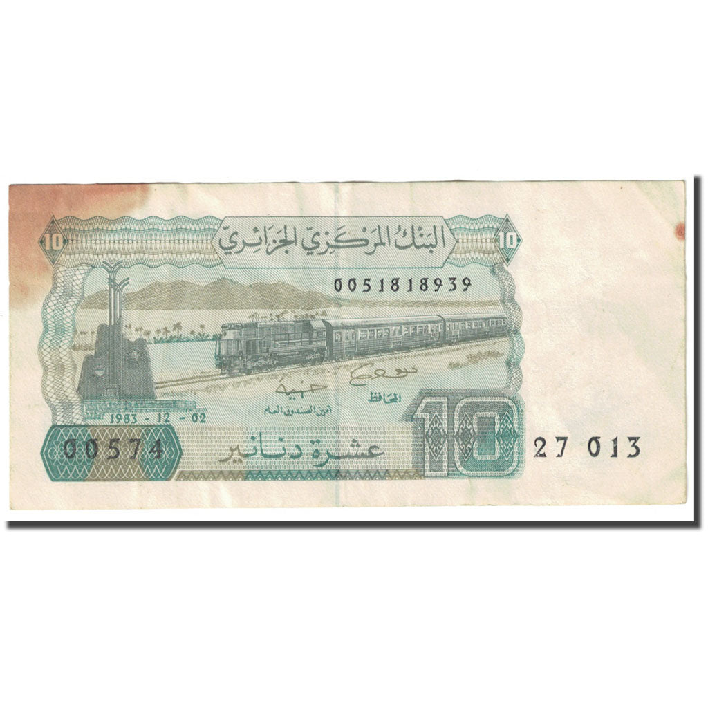 Banknote, Algeria, 10 Dinars, 1983, 1983-12-02, KM:132a, VG(8-10)