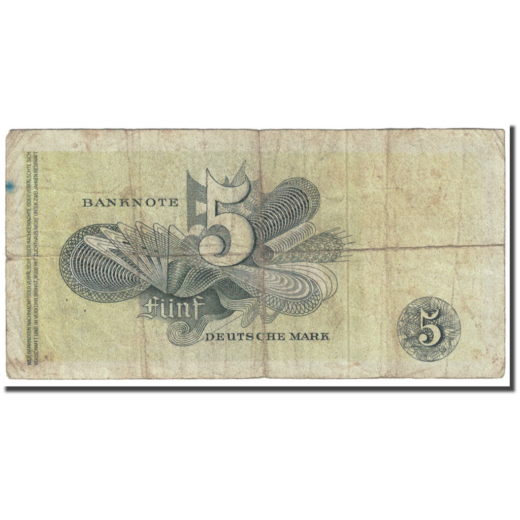 Banknote, GERMANY - FEDERAL REPUBLIC, 5 Deutsche Mark, 1948, 1948-12-09, KM:13e