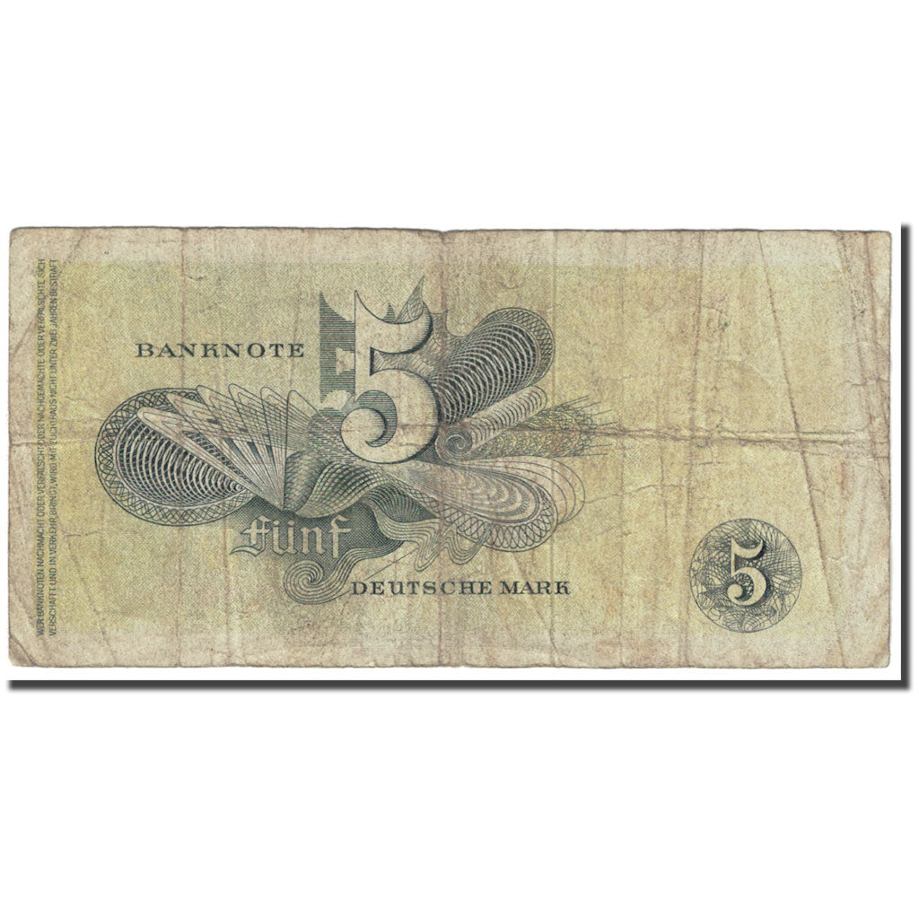 Banknote, GERMANY - FEDERAL REPUBLIC, 5 Deutsche Mark, 1948, 1948-12-09, KM:13e