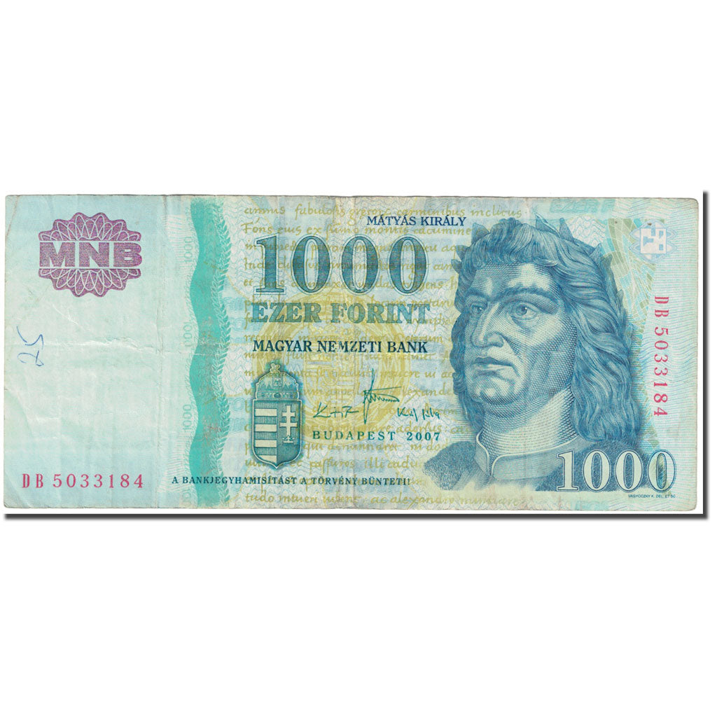 Banknote, Hungary, 1000 Forint, 2007, KM:195c, VF(20-25)