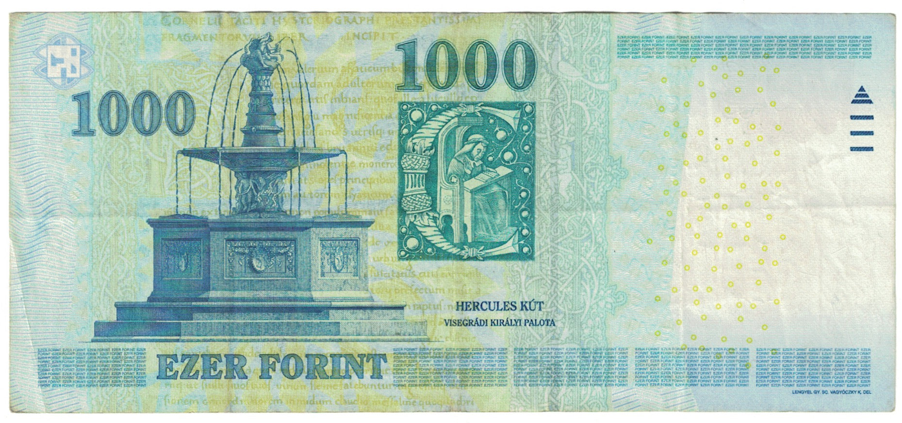 Biljet, Hongarije, 1000 Forint, 2010, KM:197b, TB