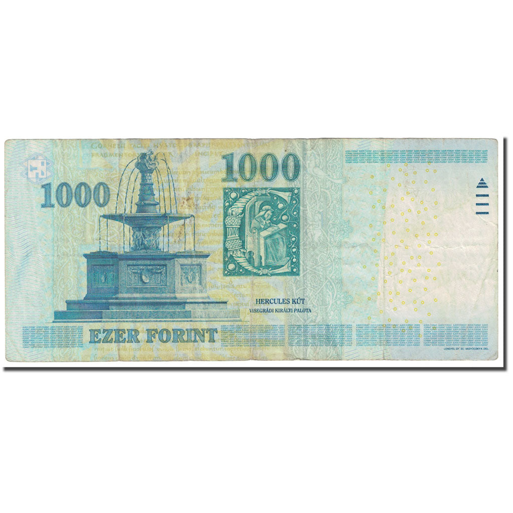 Banknot, Węgry, 1000 Forint, 2011, KM:197c, VF(20-25)