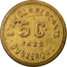 Coin, France, Société des Commerçants, Dunkerque, 5 Centimes, 1922