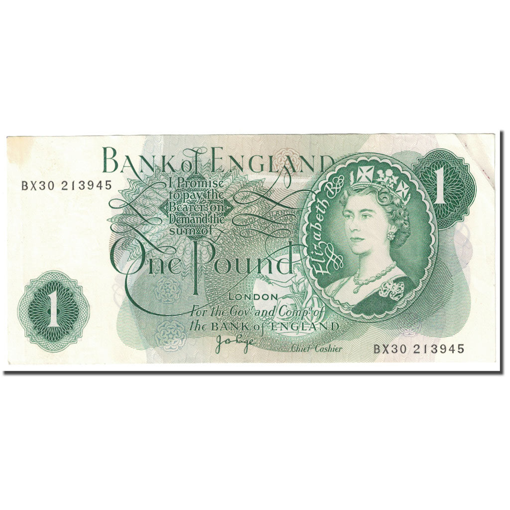 Banconote, Gran Bretagna, 1 Pound, KM:374g, MB