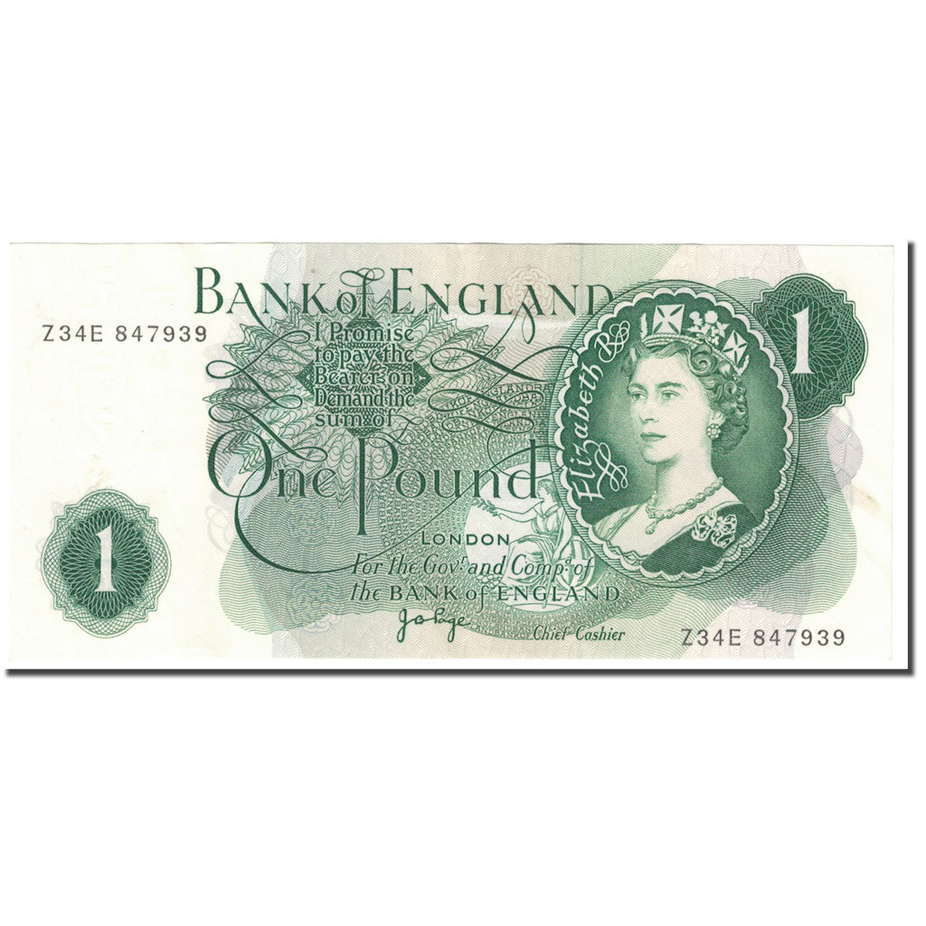 Billet, Grande-Bretagne, 1 Pound, KM:374g, TTB