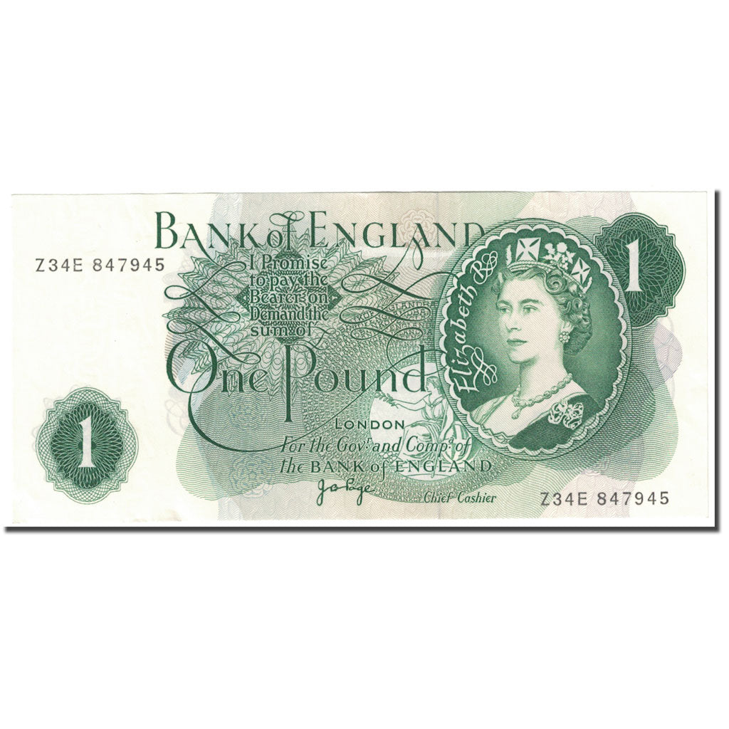 Billet, Grande-Bretagne, 1 Pound, KM:374g, TTB