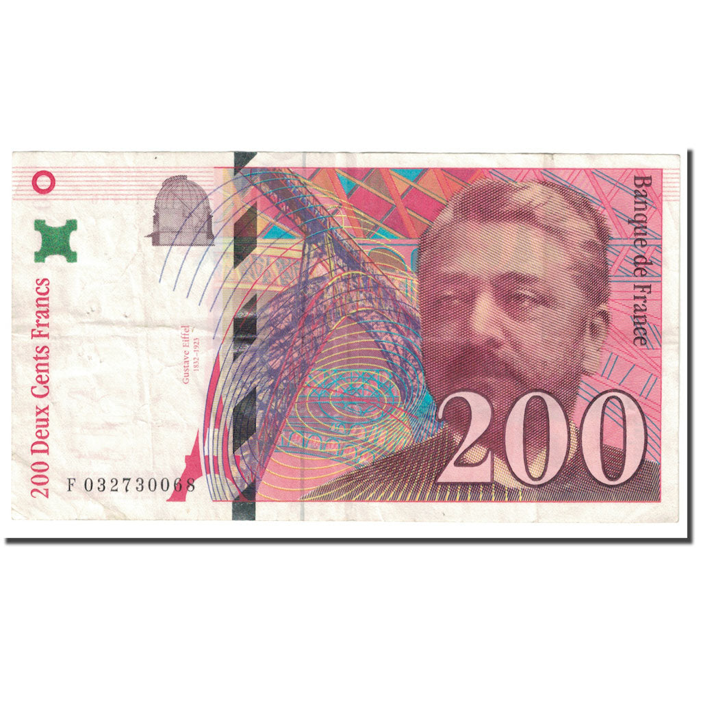 France, 200 Francs, Eiffel, 1996, VF(20-25), Fayette:75.02, KM:159a