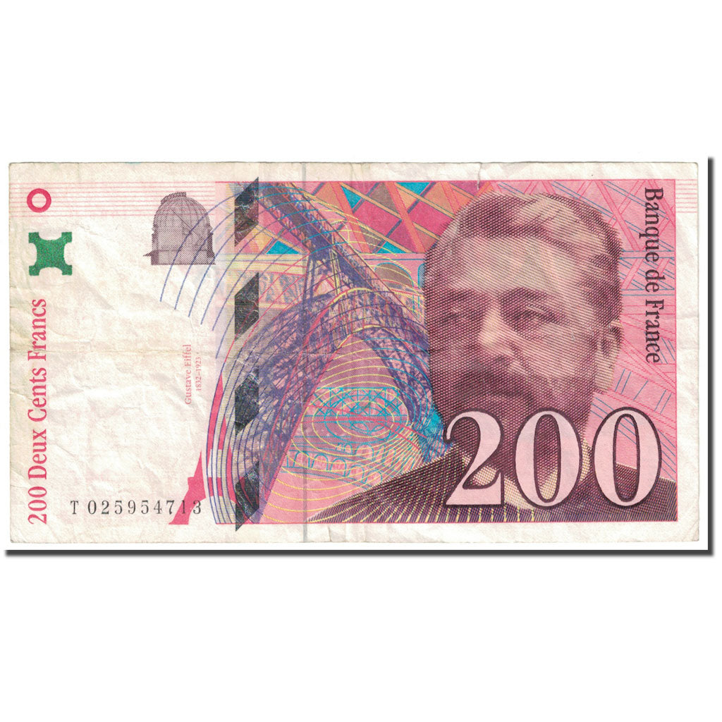 France, 200 Francs, Eiffel, 1996, B, Fayette:75.02, KM:159a