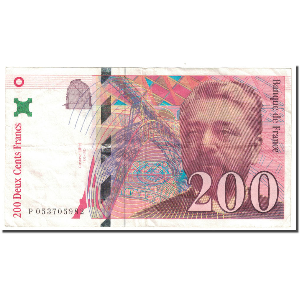 France, 200 Francs, Eiffel, 1997, VF(20-25), Fayette:75.04b, KM:159b