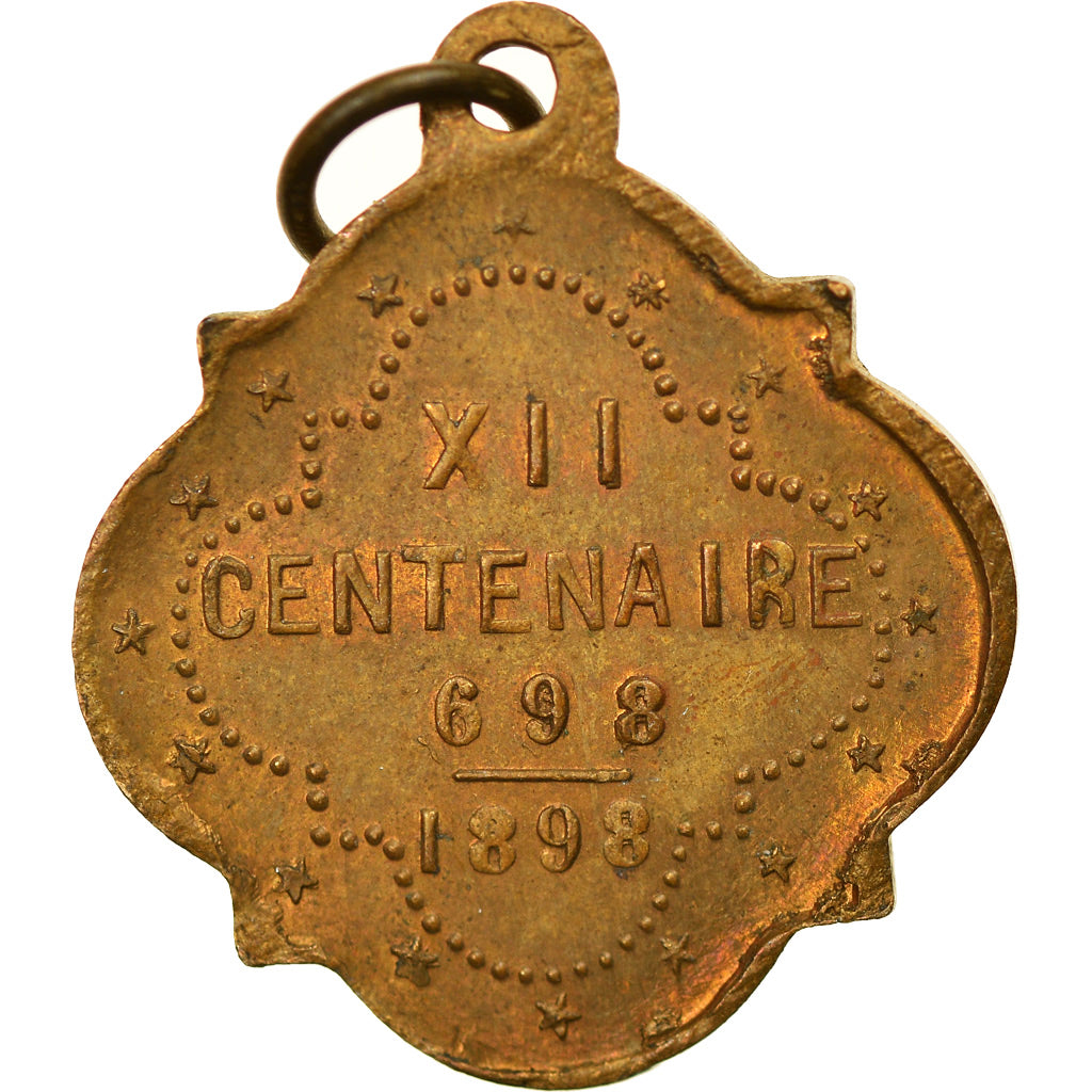 France, Medal, Saint Berthuin, XII Centenaire, Religions & beliefs, 1898
