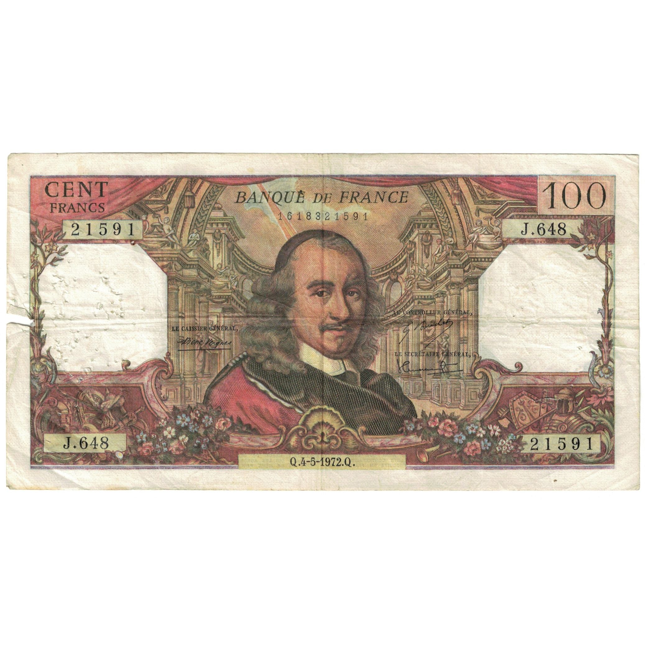 Frankrijk, 100 Francs, 1972, 1972-05-04, B, Fayette:65.39, KM:149d