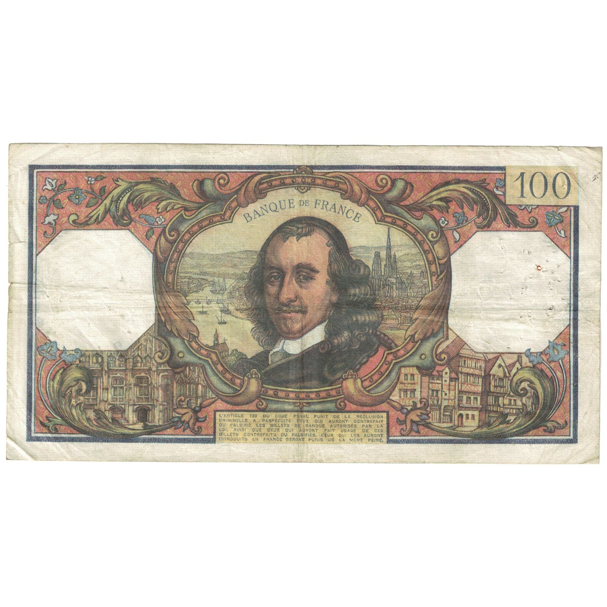 France, 100 Francs, 1970, 1970-02-05, VG(8-10), Fayette:65.30, KM:149c
