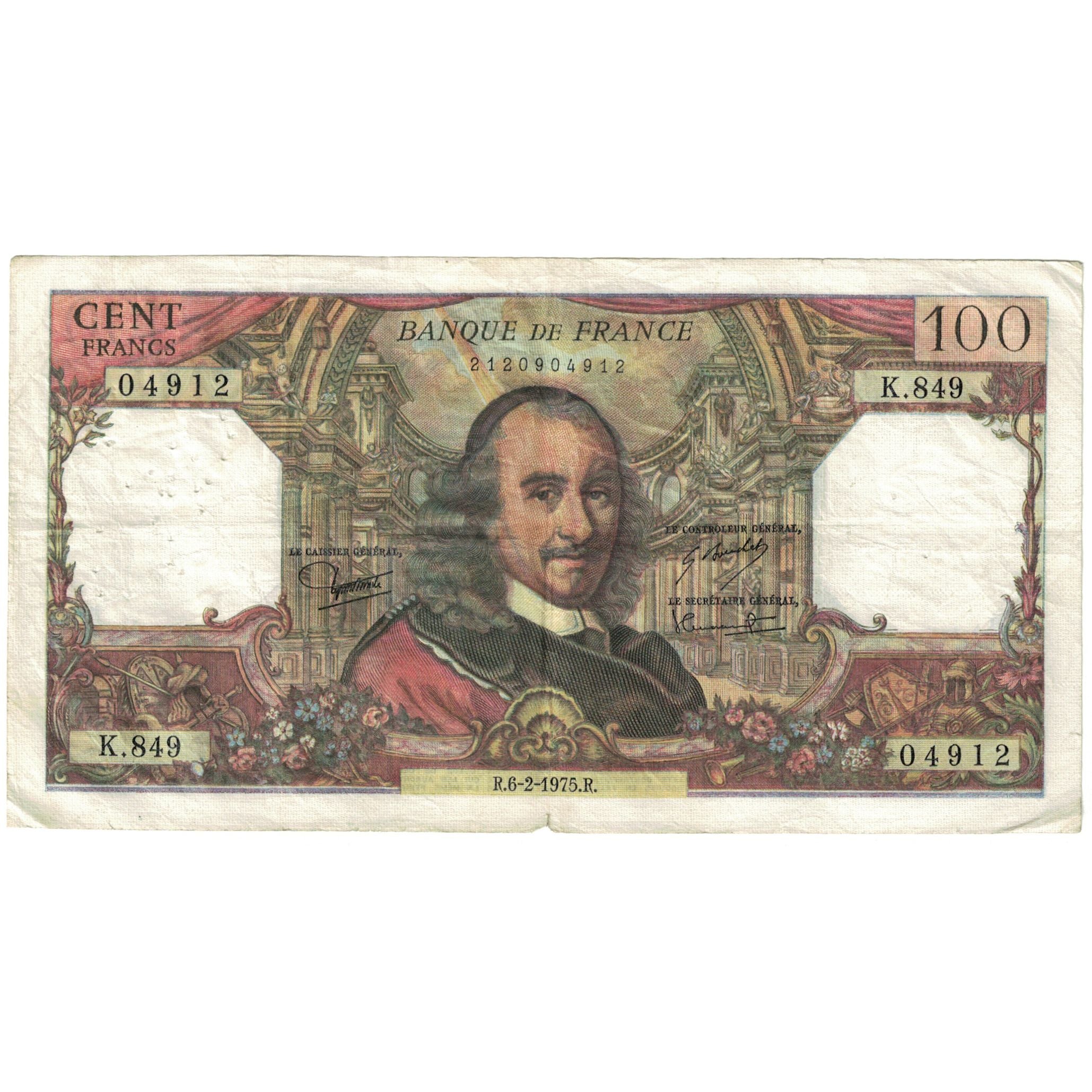 Frankrijk, 100 Francs, 1975, 1975-02-06, B, Fayette:65.48, KM:149e