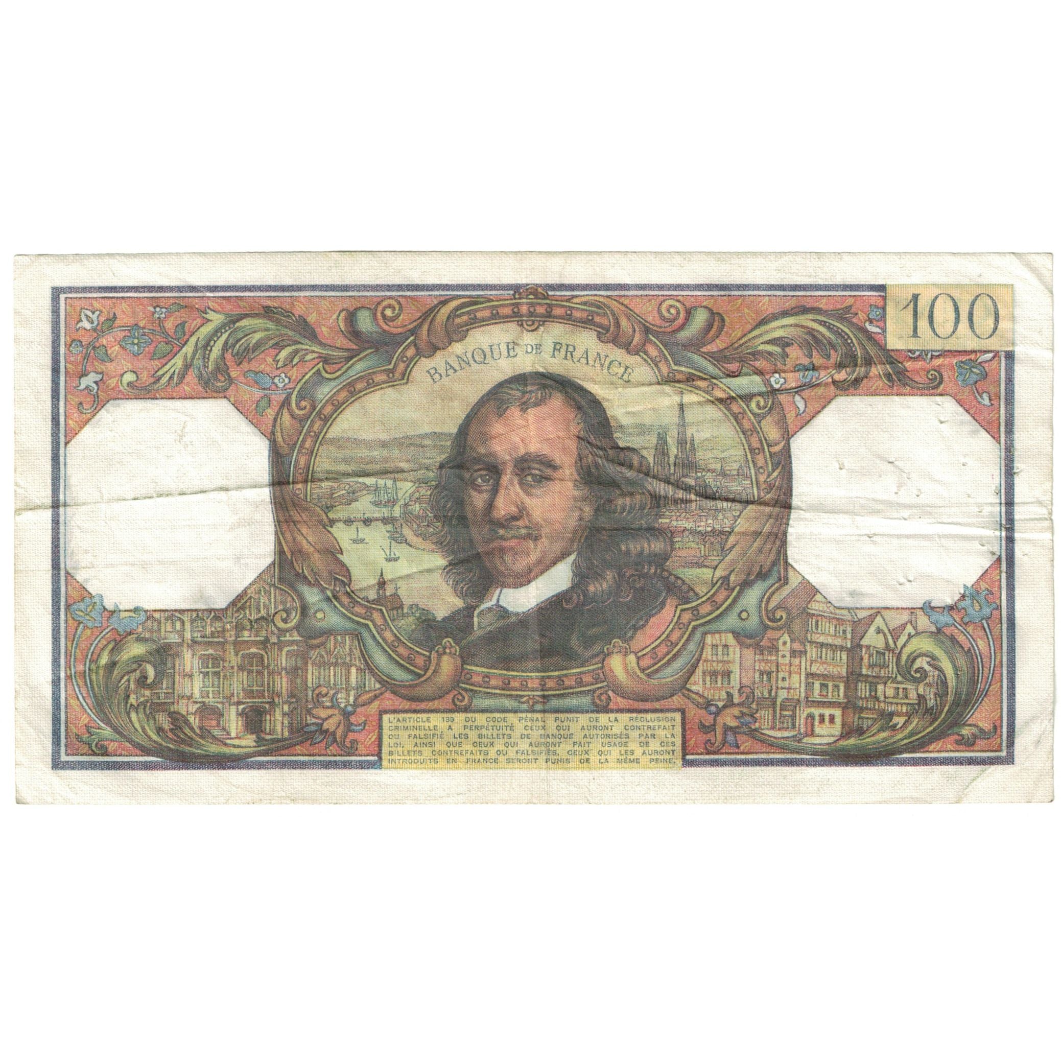 França, 100 Francs, 1975, 1975-05-15, VG(8-10), Fayette:65.49, KM:149e