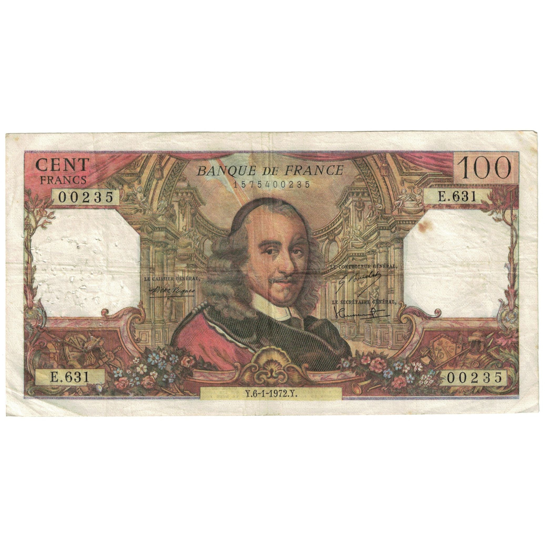 Frankrijk, 100 Francs, 1972, 1972-01-06, B, Fayette:65.38, KM:149d