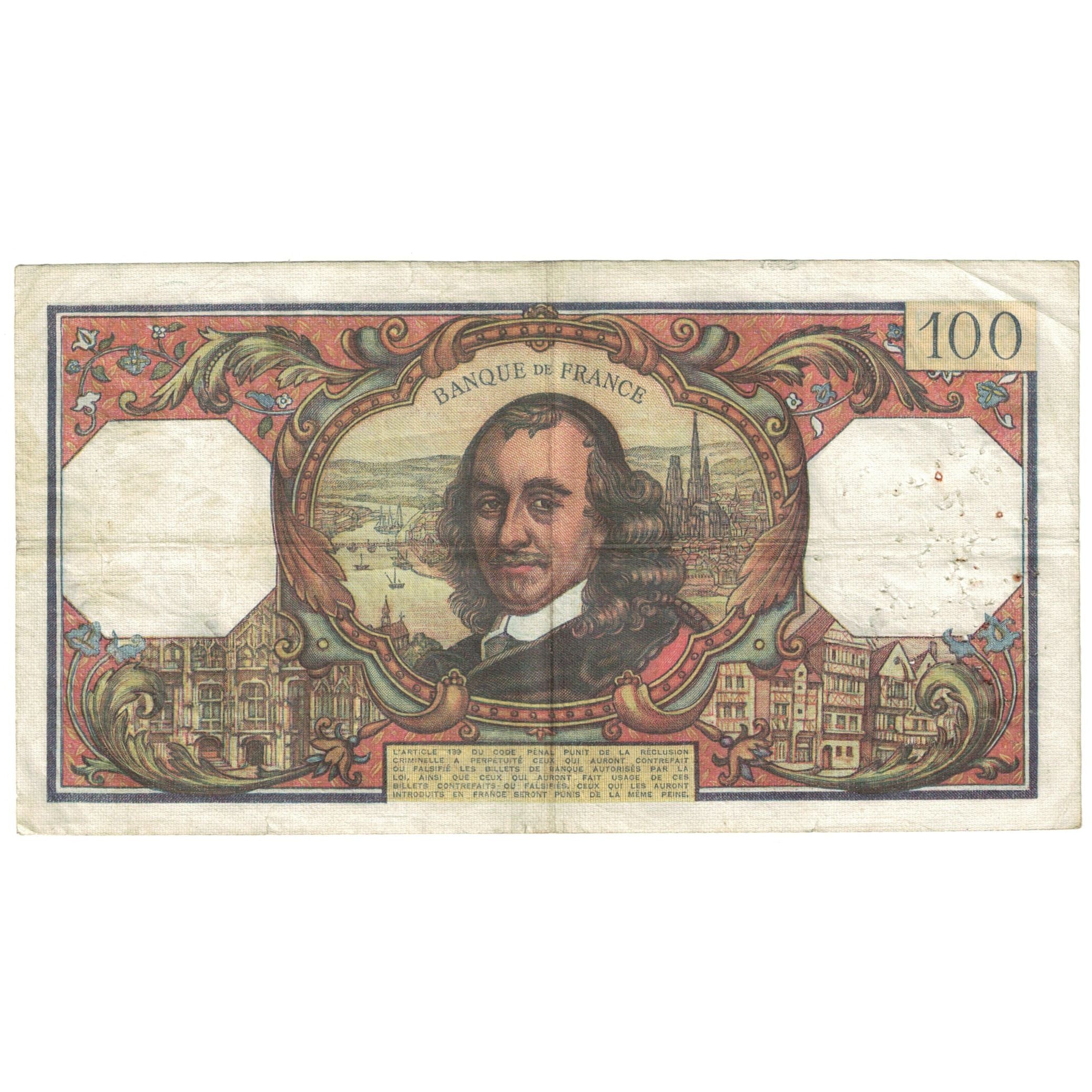 Francja, 100 Francs, 1970, 1970-09-03, VG(8-10), Fayette:65.32, KM:149c